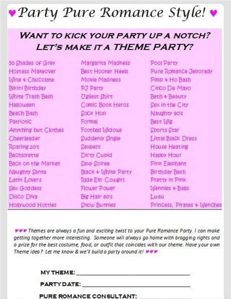 Great Party Ideas Pure Romance Party Pure Romance Pure