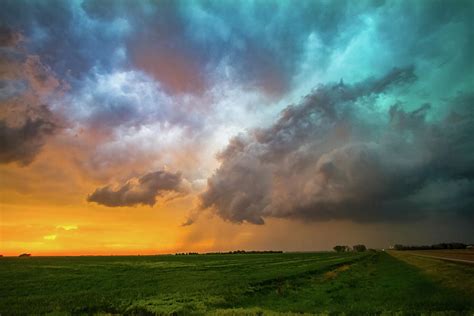 Glorious Storm Clouds At Sunset In Kansas Photograph By