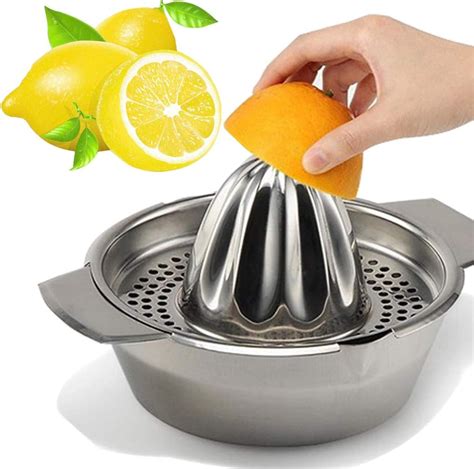 Stainless Steel Lemon Squeezerjuicer With Bowl Container For Oranges