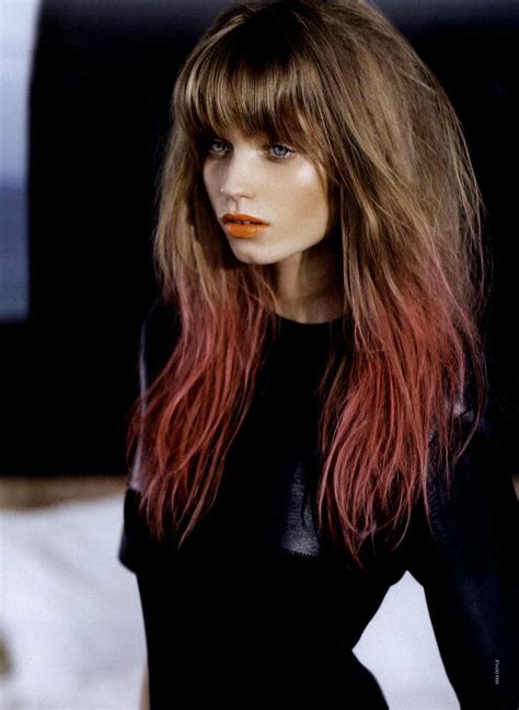 Abbey Lee Kershaw Dipped Hair Dip Dye Hair Color Block Hair