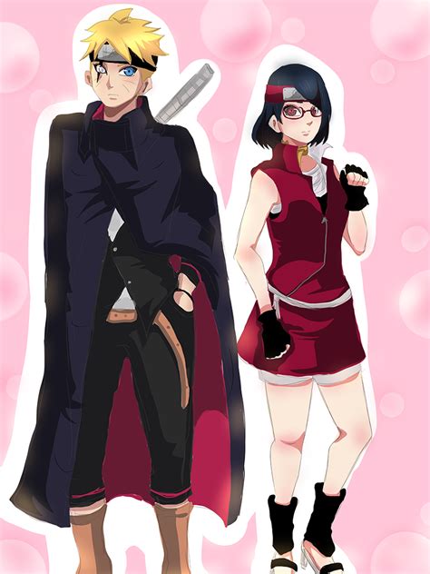 Boruto And Sarada By Yuri Chan On Deviantart Hot Sex Picture
