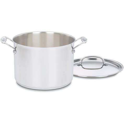Shop Cuisinart Chef S Classic Quart Stainless Steel Stock Pot With Lid At Lowes Com