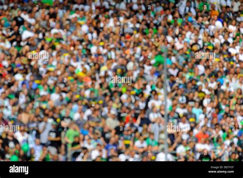 Blurred Crowd In The Football Stadium Stock Photo Alamy