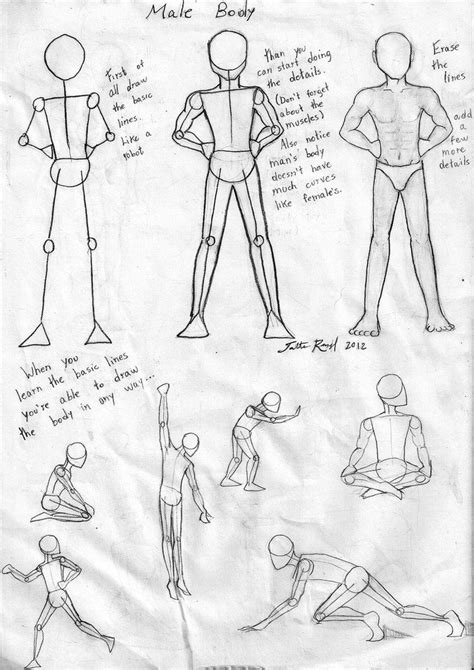 Male Body Tutorial By Talita Rj On Deviantart Male Body Drawing Body