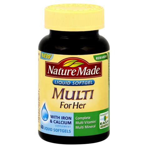 Nature Made Multi For Her With Iron And Calcium Liquid Softgels