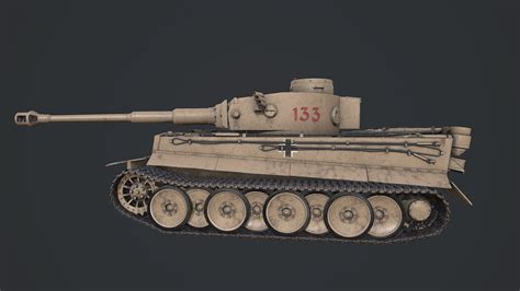 Wip Pzkpfw Vi Ausf H1 Tiger Tank Ww2 — Polycount