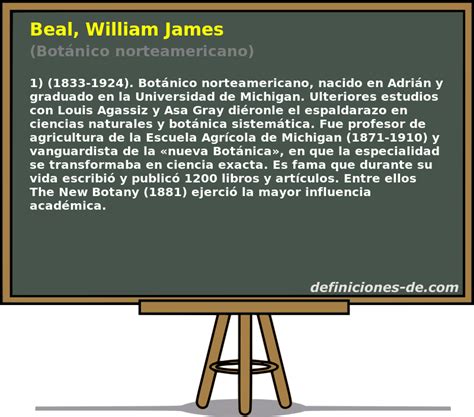 Breve Biografía De Beal William James Botánico Norteamericano