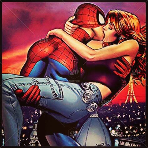 Spider Man Kissing Mary Jane