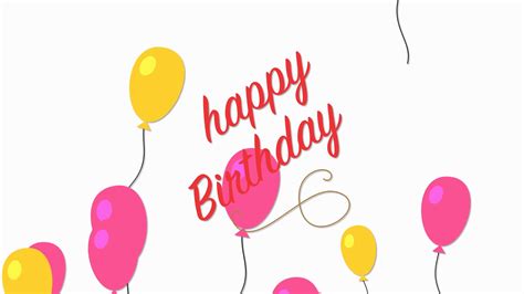 Animated Closeup Happy Birthday Text On Holiday Background Luxury And