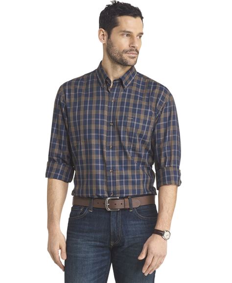 Arrow Mens Long Sleeve Heritage Twill Woven Shirt Walmart Canada
