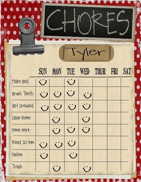 Printable Chore Charts A Cultivated Nest Chore Chart Kids Printable