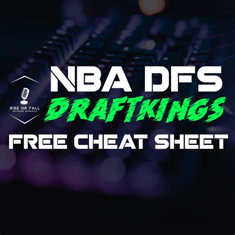 Draftkings Cheat Sheet Nba | Printable Templates Free