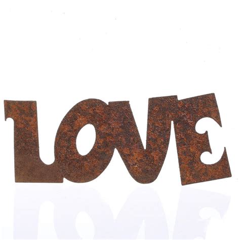 Rusty Tin Love Word Cutout Signs And Frames Primitive Decor
