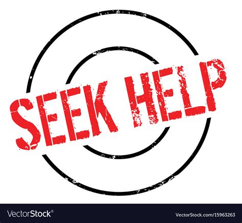 Seek Help Rubber Stamp Royalty Free Vector Image