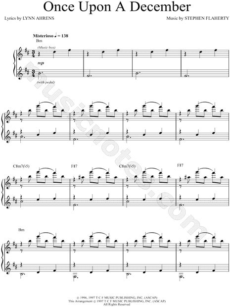 We did not find results for: "Once Upon a December" from 'Anastasia' Sheet Music (Piano ...
