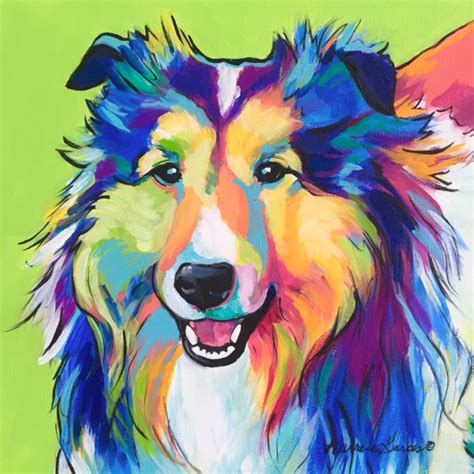Cassie Colorful Custom Pet Portrait Dog Pop Art Pop Art Animals