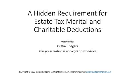 A Hidden Requirement for Estate Tax Marital and Charitable Deductions
