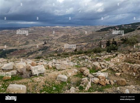 Scenery View Landscape Promised Land As Seen From Mount Nebo Kingdom