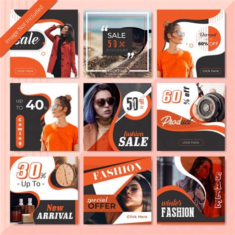 A Collection Of Social Media Post Templates For Womens Clothing Stores