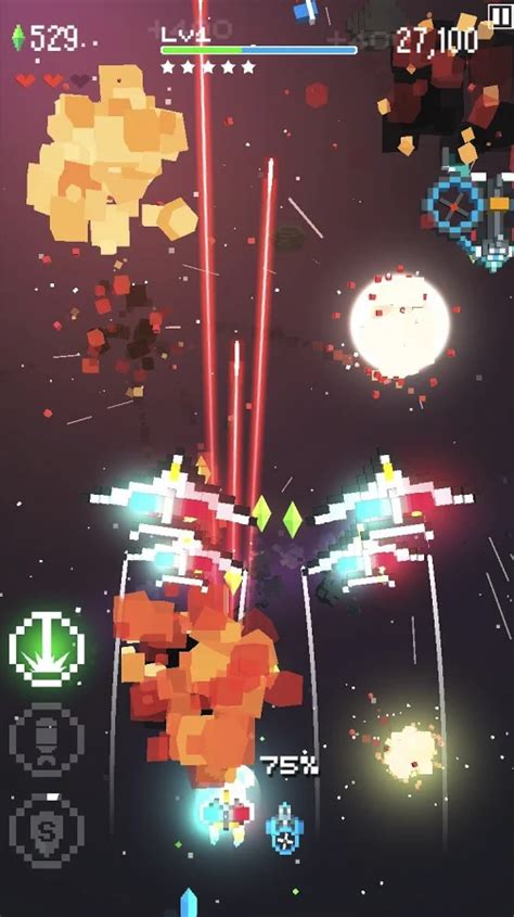 Android Gaming Data Wing Space Frontier And Retro Shooting Pixel