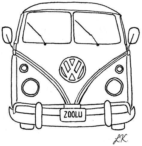 Vw Bus Drawing By Lauren Kirby