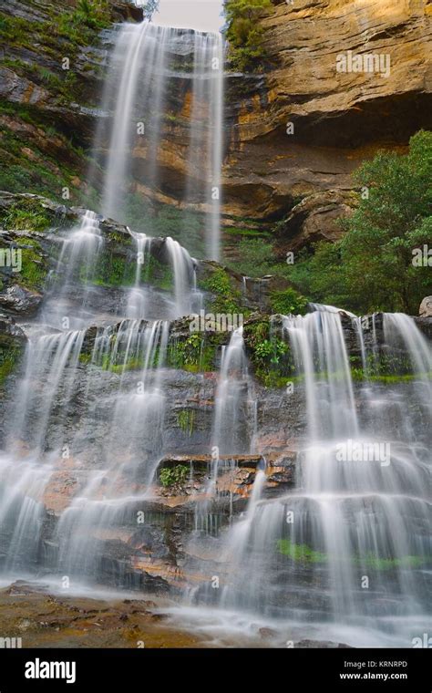 Waterfall In Katoomba Stock Photo Alamy