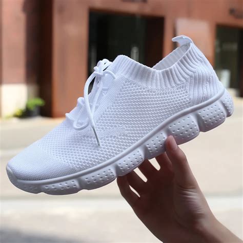 Hemmyi White Sneakers Men Lightweight Mesh Breathable Casual Mens Shoes
