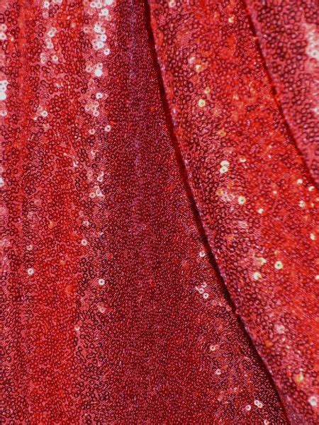 Showtime Fabric All Over Stitched 3mm Sequins Festive Red Seq53 Frd