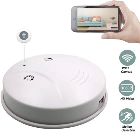 Mini Gadgets Smoke Detector With 2 Hidden Cameras With Night Vision