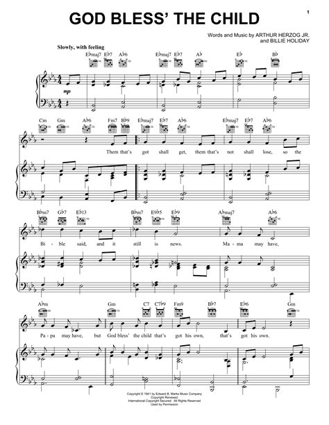 As a child billie started working very young, running errands and cleaning a house. God Bless' The Child | Sheet Music Direct
