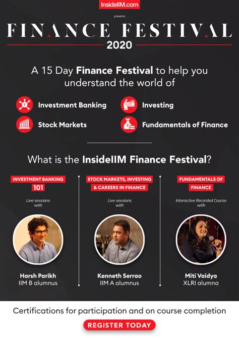 InsideIIM Finance Festival Learn From Industry Stalwarts InsideIIM