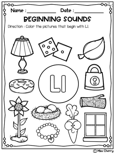 Free Beginning Sounds Coloring Pages Letter Sounds Kindergarten