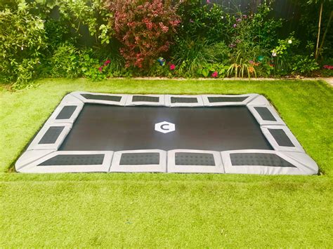 Sunken Trampoline With Artificial Grass And Optional Lid Design And