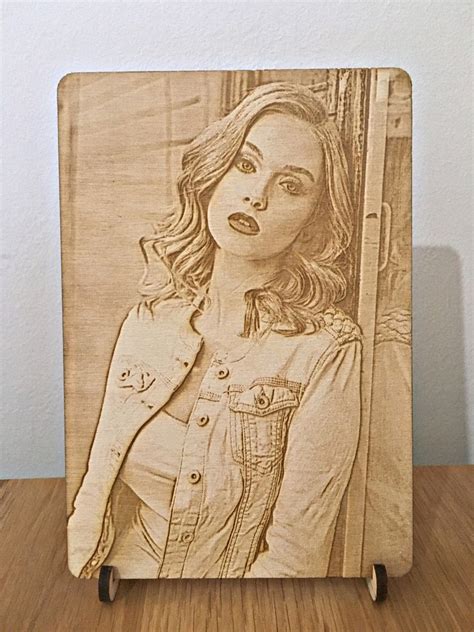 Personalized Photo Engraving On Wood Engraved Photo Engraved Etsy