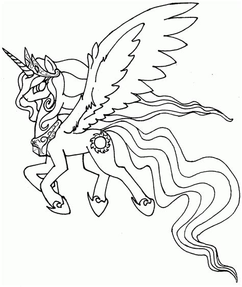 All cartoon, manga and anime characters featured on supercoloring.com are the property of their respective owners. Princess Celestia Coloring Page - Coloring Home