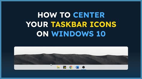 How To Center Taskbar Icons On Windows 10 Youtube