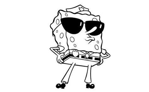 Rapper spongebob with images spongebob drawings spongebob. Coloring Page Base | Spongebob coloring, Cartoon coloring ...
