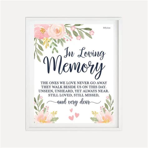 Free In Loving Memory Decal Templates