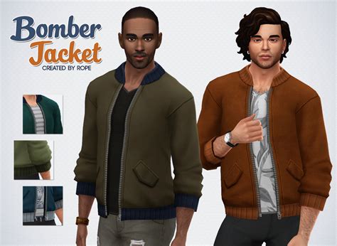Simsontherope Bomber Jacket For The Sims 4 One Of My First Project