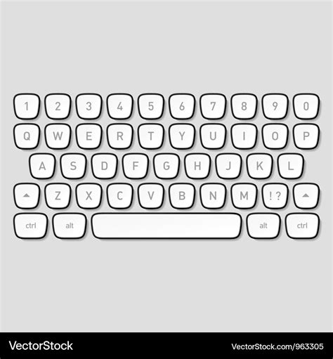 Keyboard Keys Royalty Free Vector Image Vectorstock