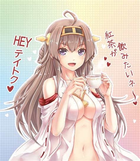 Ant Fenixant Kongou Kancolle Kantai Collection Translated 10s 1girl D Ahoge Between