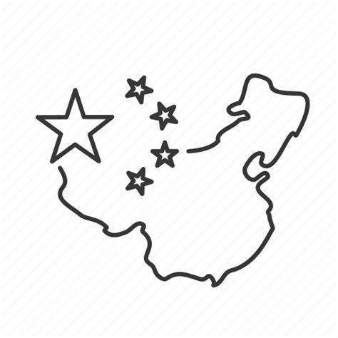 China Chinese Flag Map Stars Icon Download On Iconfinder