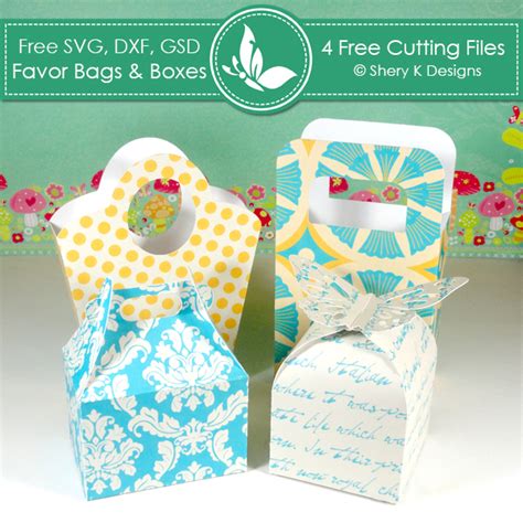 Free Svg Favors Bags And Boxes Shery K Designs