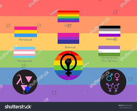 lgbt symbols flags types gender vector 스톡 벡터 로열티 프리 508426933 shutterstock