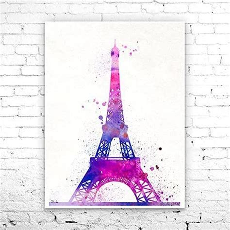 Eiffel Tower Paris Watercolor Print Eiffel Tower Art Art