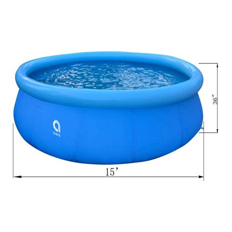 Jleisure 17811us 15 Ft X 15 Ft X 36 In Inflatable Top Ring Round Above