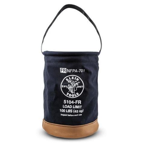 Klein A 5104fr Flame Resistant Canvas Bucket Tool Bag