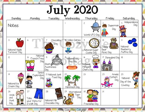 July 2023 Calendar Holidays And Observances Pelajaran