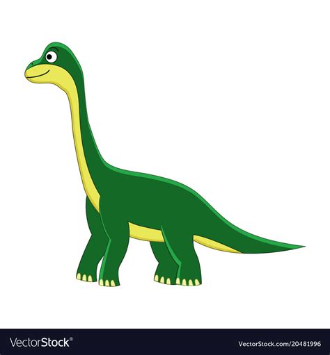 Cute Cartoon Brachiosaurus Cartoon Dinosaur Vector Image My Xxx Hot Girl