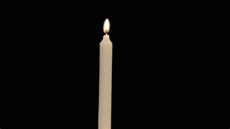 Flickering Flame Of Simple White Candle Stock Footage Videohive